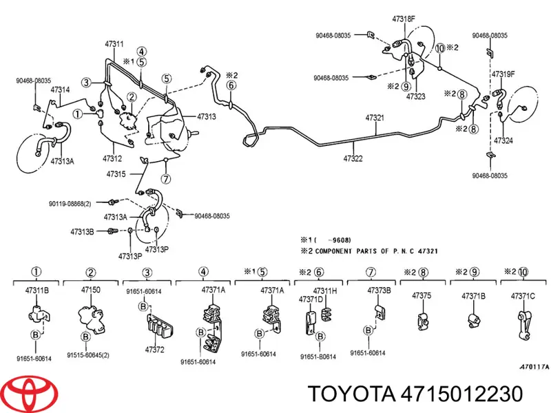 4715012230 Toyota Pedal de freno
