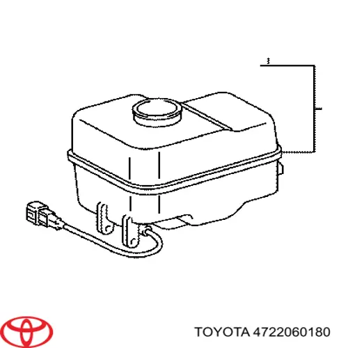 Depósito de líquido de frenos, cilindro de freno principal para Toyota Land Cruiser (J12)