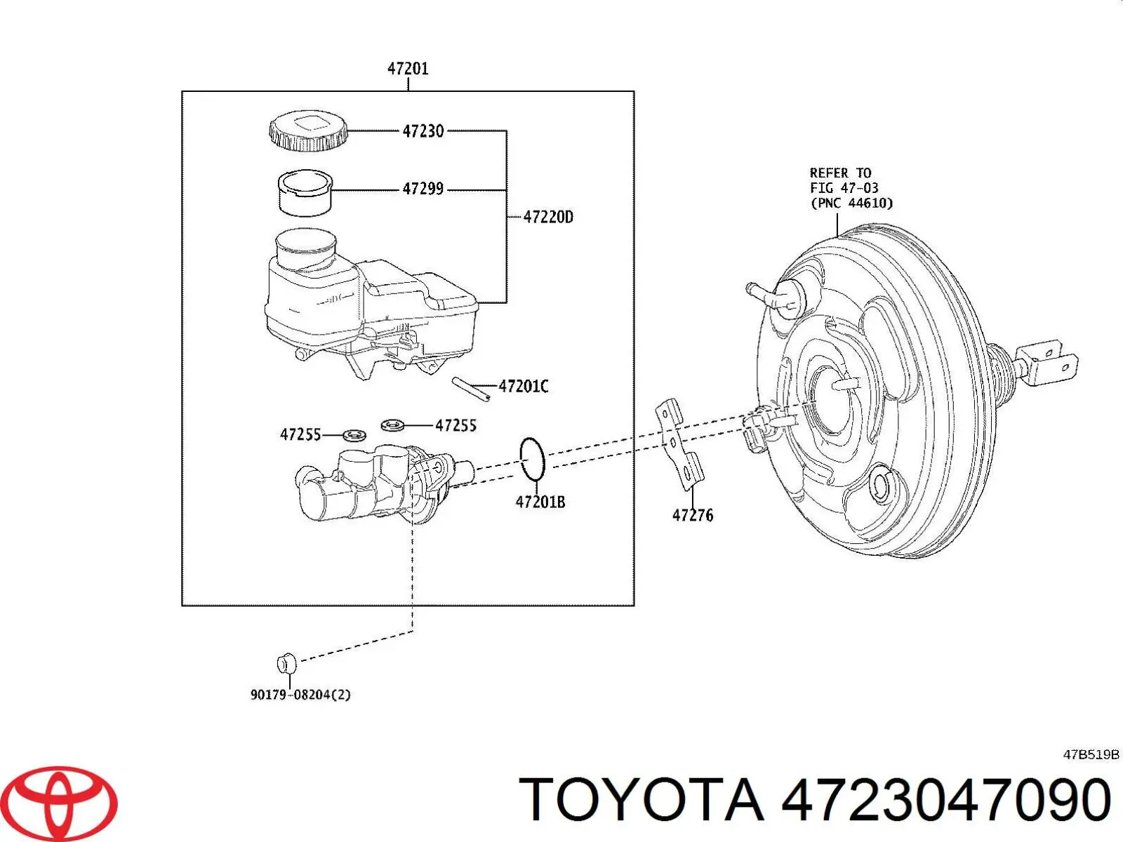 Tapa Tanque Del Cilindro De Freno Principal para Toyota Avalon (AXXH50,GSX50)