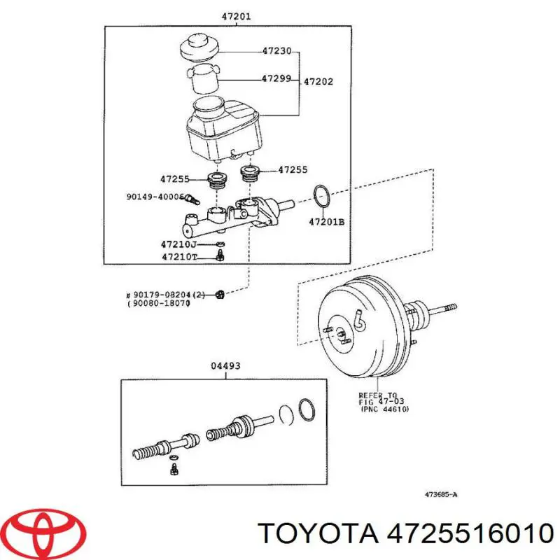 Junta del depósito del cilindro maestro de freno Toyota 4725516010 precio, desde 13,14 EUR
