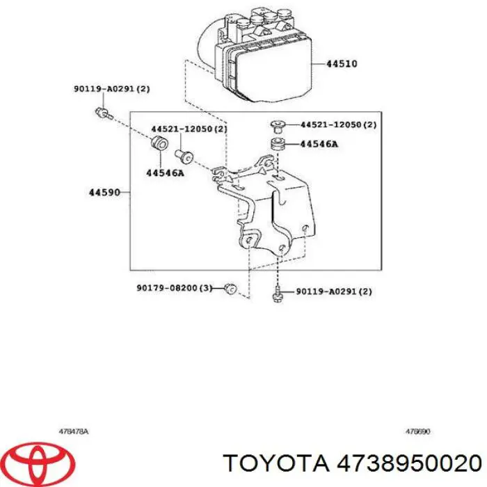 Arandela de sellado del latiguillo de freno Toyota 4738950020 precio, desde 6,84 EUR