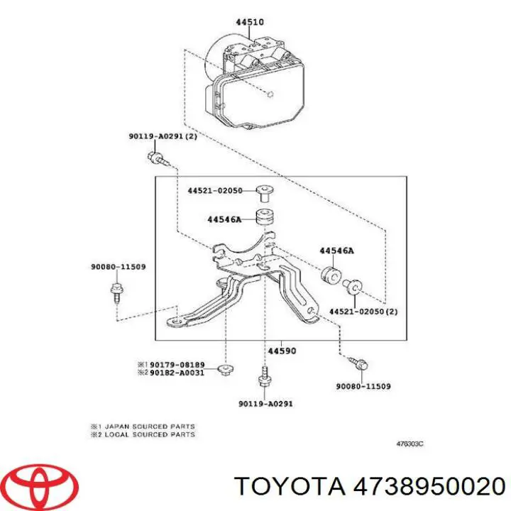 Manguera de freno de sellado de arandela para Toyota Yaris (P13)