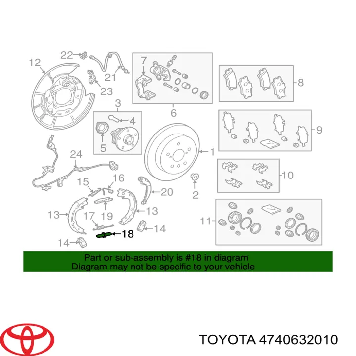 Regulador de freno de tambor trasero Toyota 4740632010 precio, desde 17,56 EUR