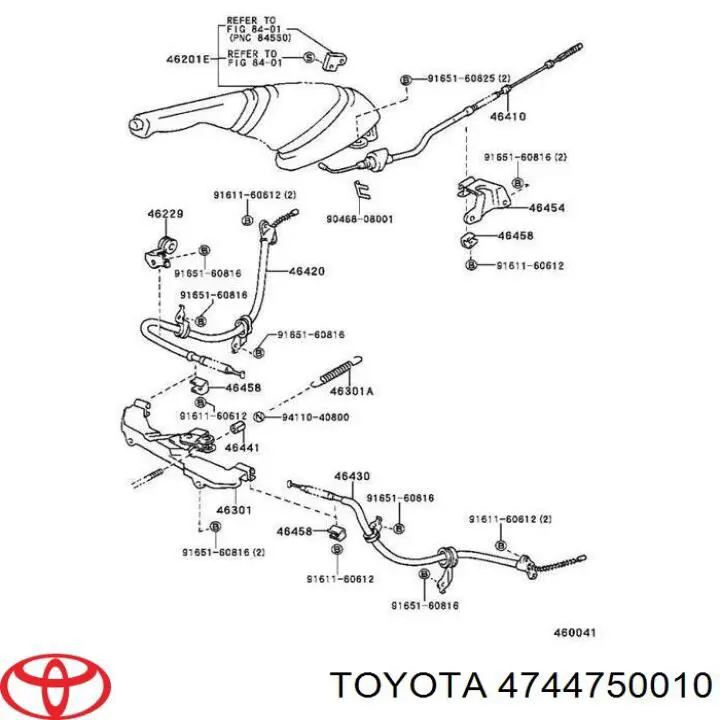 4744750010 Toyota juego de reparación, pastillas de frenos