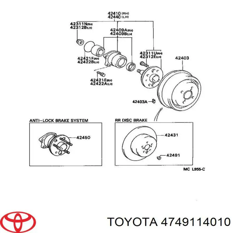  Toyota 4749114010 precio, desde 9,40 EUR