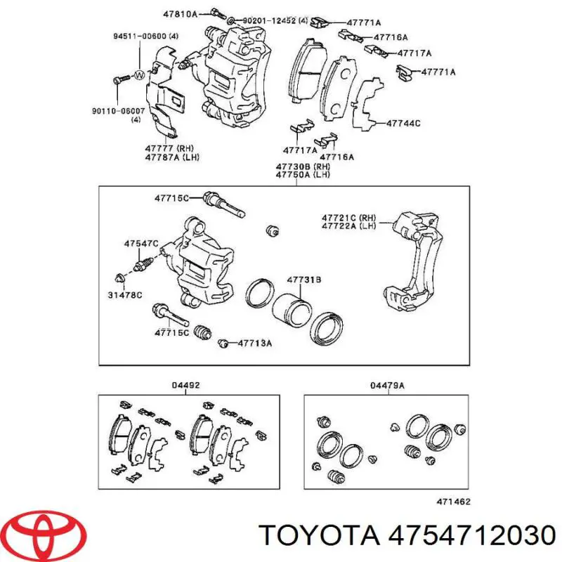 Comprar 4754712030 Toyota Válvula de purga de la pinza de freno trasera