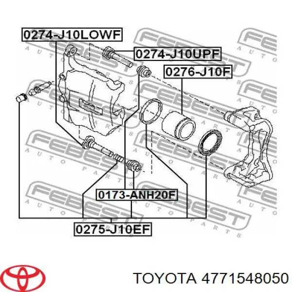 Pasador guía superior de la pinza de freno delantera Toyota 4771548050 precio, desde 8,04 EUR
