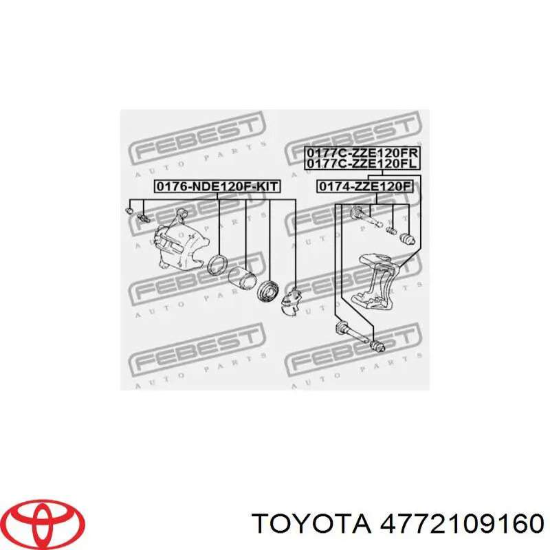 4772109160 Toyota soporte, pinza de freno delantera