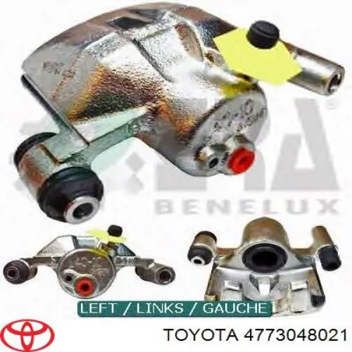 4773048021 Toyota pinza de freno trasero derecho