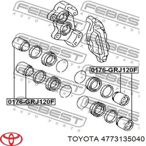 Émbolo de la pinza de freno delantera Toyota 4773135040 precio, desde 10,65 EUR