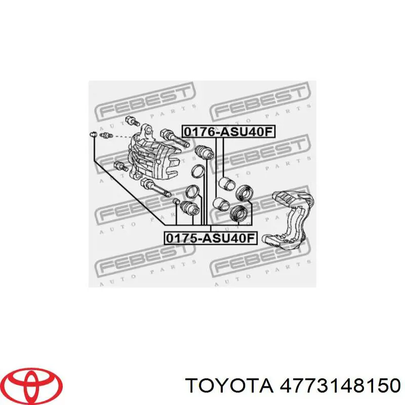 Pistón, pinza de freno delantero para Toyota RAV4 (A4)