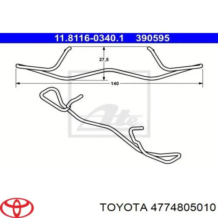 Pinza De Cierre para Toyota Avensis (T22)