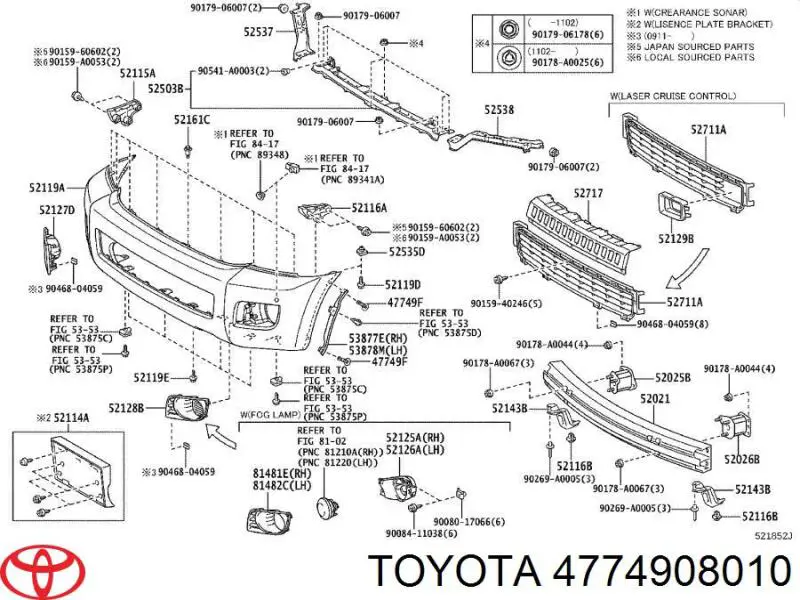 Clip de fijación del guardabarros delantero Toyota 4774908010 precio, desde 2,40 EUR