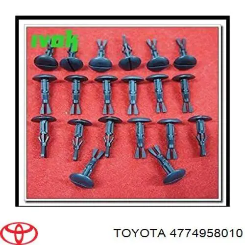 4774958010 Toyota clips de fijación de pasaruedas de aleta delantera
