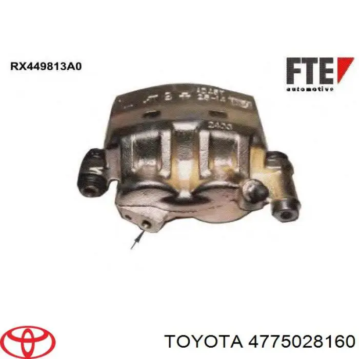 4775028160 Toyota pinza de freno delantera izquierda