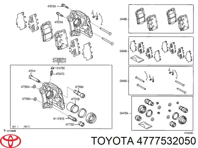 Fuelle de guía de pinza de freno trasero Toyota 4777532050 precio, desde 5,76 EUR