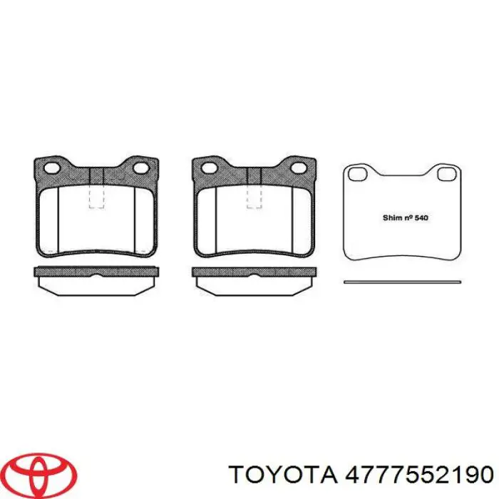 Comprar 4777552190 Toyota Fuelle de guía de pinza de freno delantero