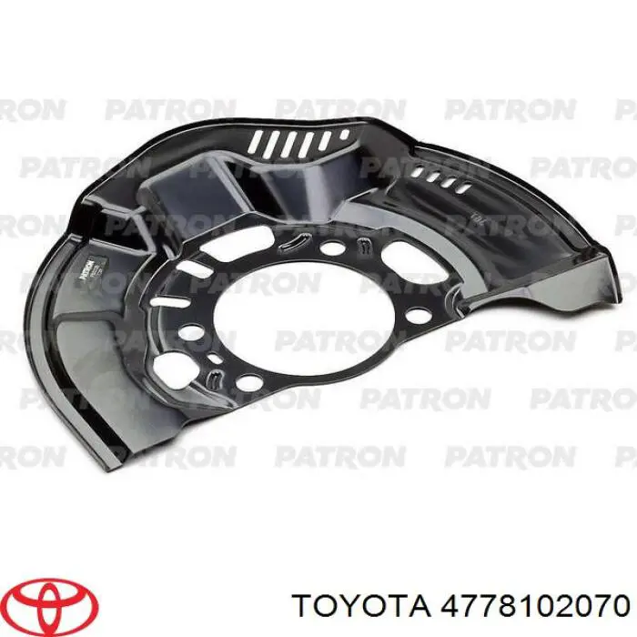 Chapa protectora contra salpicaduras, disco de freno delantero derecho Toyota Corolla (E12U)