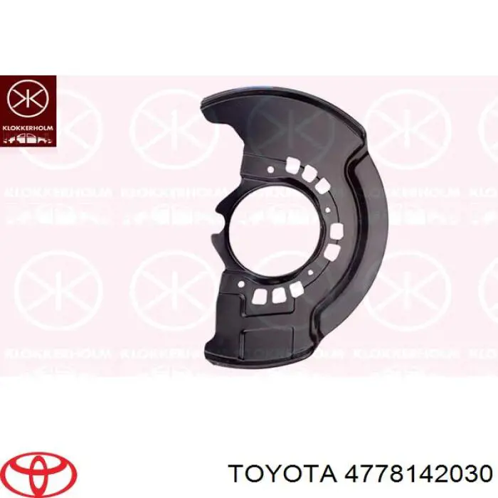 4778142030 Toyota chapa protectora contra salpicaduras, disco de freno delantero derecho