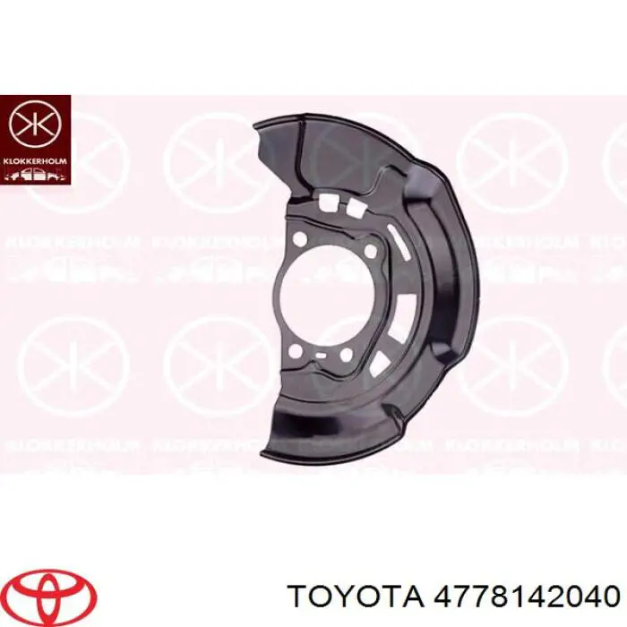 Chapa protectora contra salpicaduras, disco de freno delantero derecho Toyota RAV4 3 (A3)