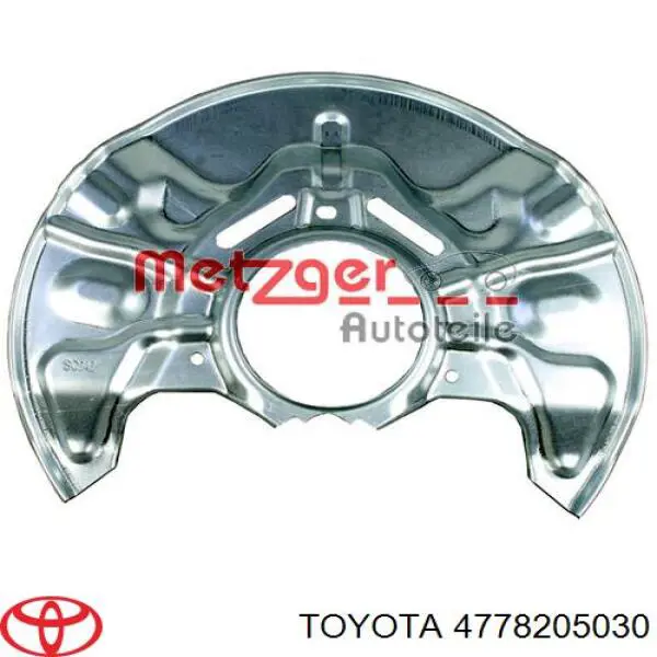 4778205030 Toyota chapa protectora contra salpicaduras, disco de freno delantero izquierdo