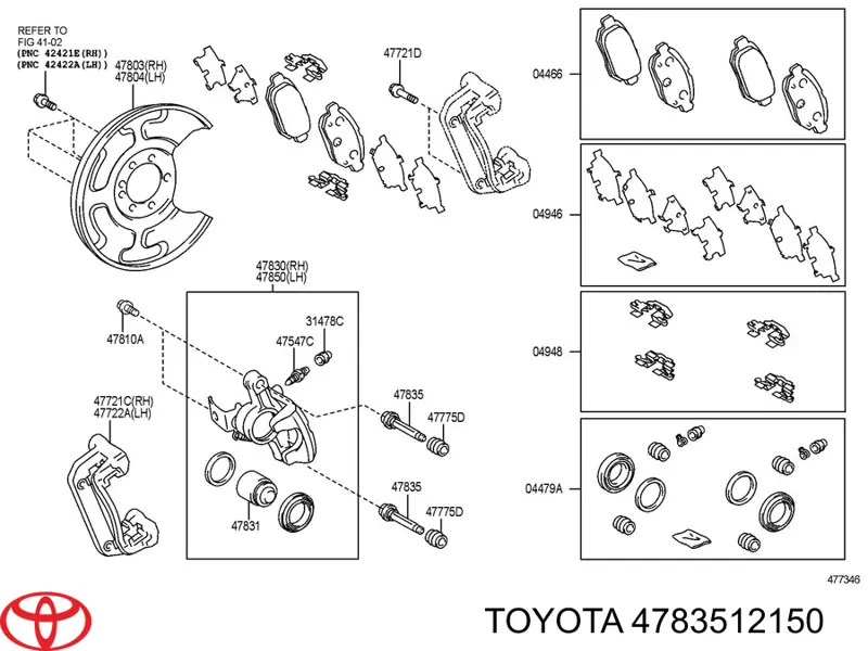 Pasador guía de la pinza de freno trasera Toyota 4783512150 precio, desde 7,07 EUR