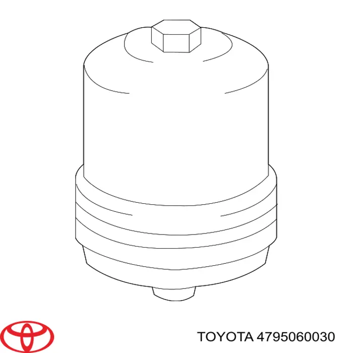 Acumulador de presión, sistema frenos para Toyota Land Cruiser (J200)