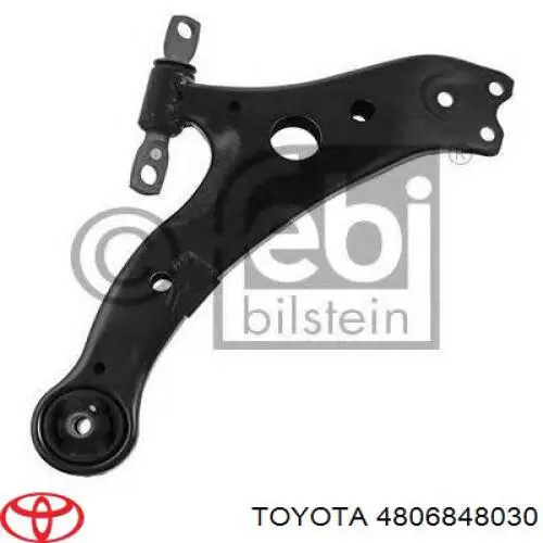 4806848030 Toyota barra oscilante, suspensión de ruedas delantera, inferior derecha