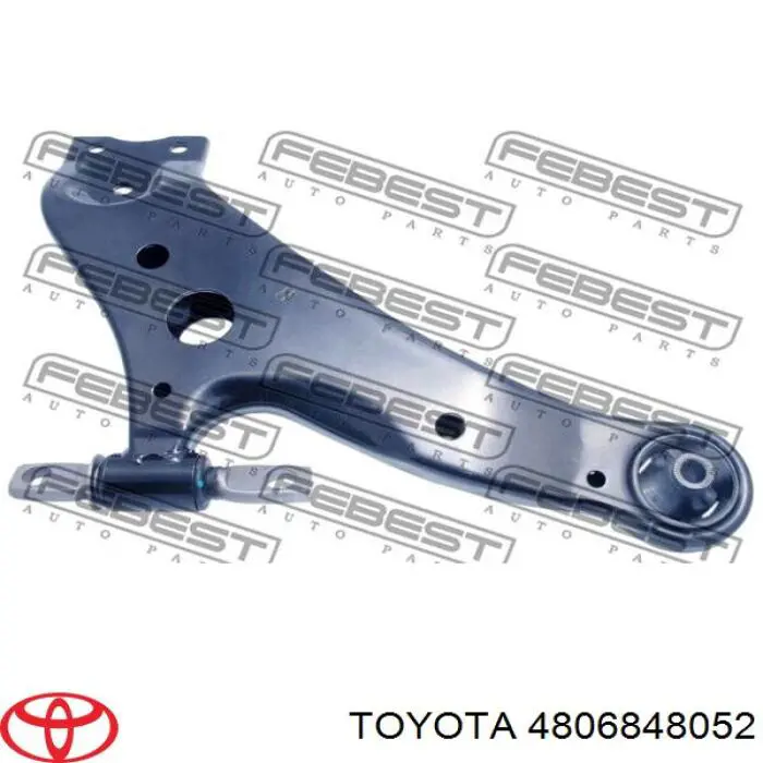 4806848052 Toyota barra oscilante, suspensión de ruedas delantera, inferior derecha