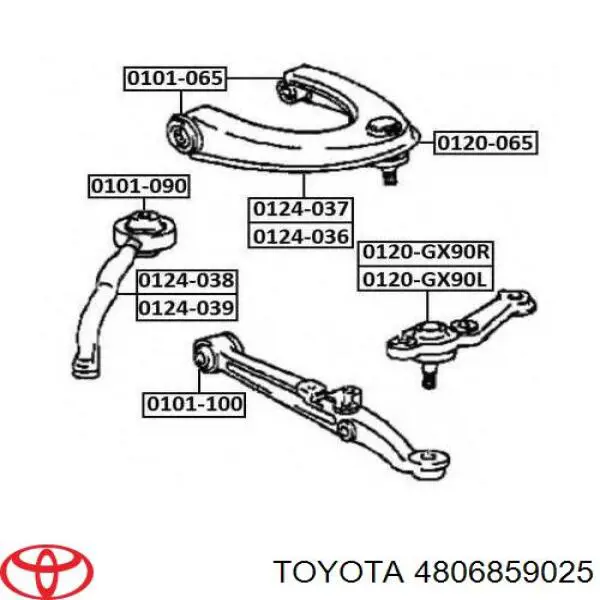 Comprar 4806859025 Toyota Barra oscilante, suspensión de ruedas delantera, inferior derecha