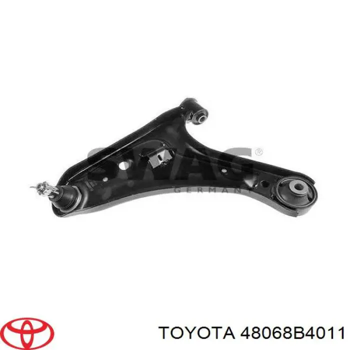 48068B4011 Toyota barra oscilante, suspensión de ruedas delantera, inferior derecha