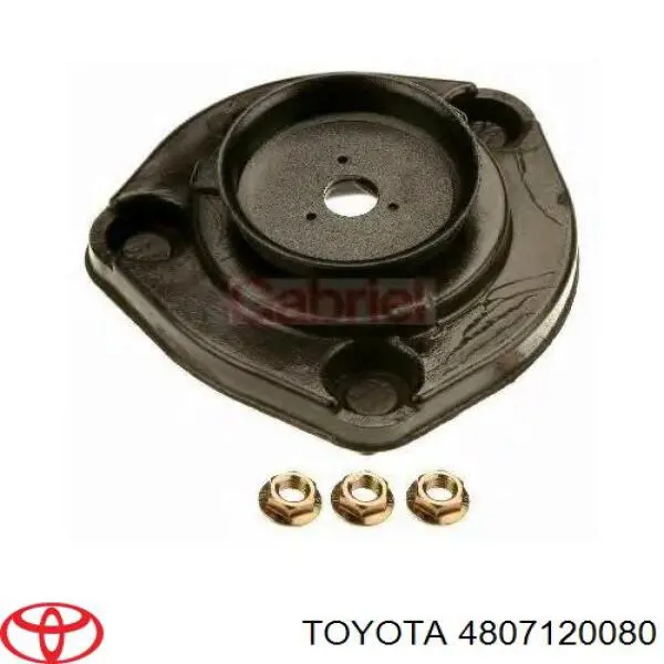 4807120080 Toyota soporte amortiguador trasero derecho