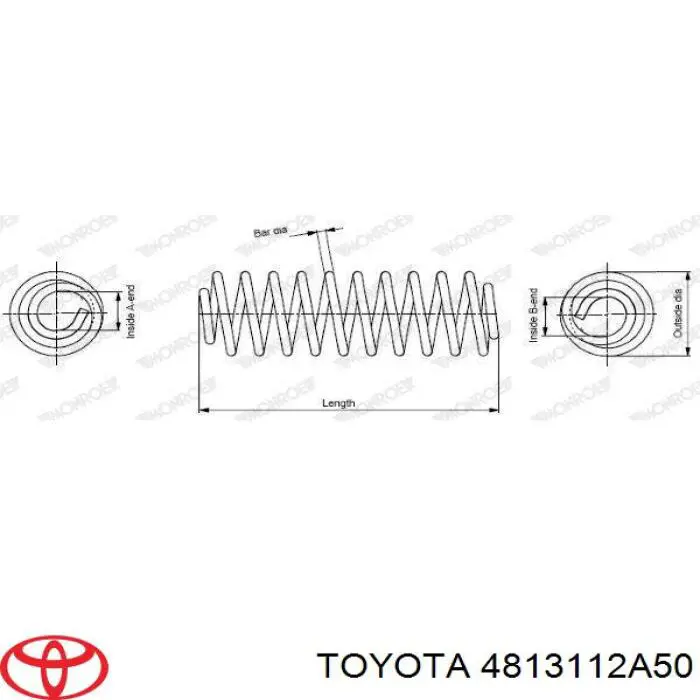Muelle de suspensión eje delantero para Toyota Auris (E15)