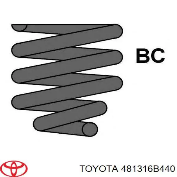 481316B440 Toyota muelle delantero izquierdo
