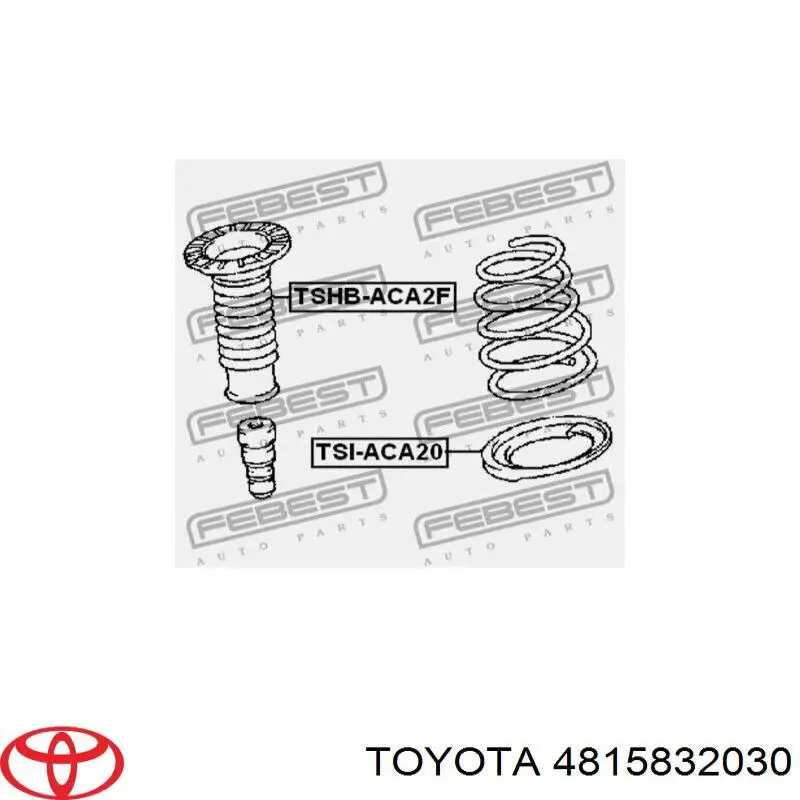 Aislador de resorte delantero superior Toyota 4815832030 precio, desde 8,24 EUR