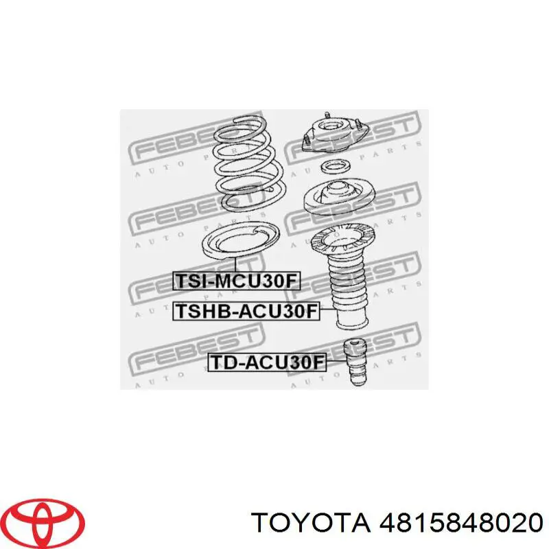 Espaciador de goma inferior del resorte delantero Toyota 4815848020 precio, desde 13,31 EUR