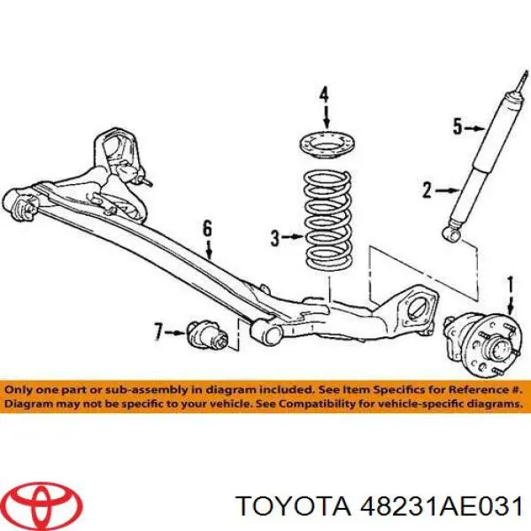 Muelle de suspensión eje trasero para Toyota Sienna (L2)