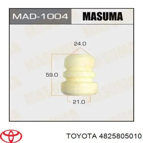 Aislador de resorte trasero inferior de goma Toyota 4825805010 precio, desde 5,99 EUR