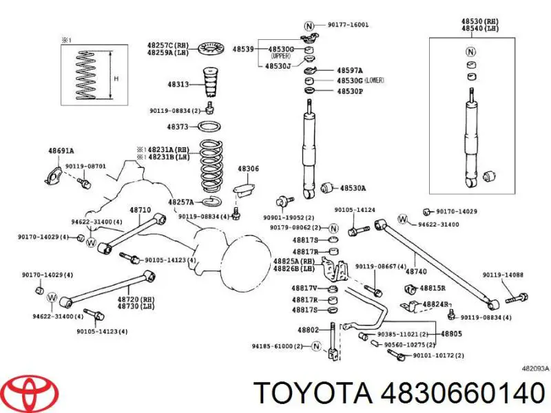  Toyota 4830660140 precio, desde 76,51 EUR