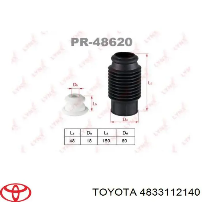 4833112140 Toyota almohadilla de tope, suspensión delantera