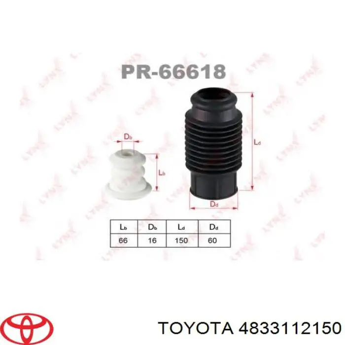 Comprar 4833112150 Toyota Tope de amortiguador delantero con guardapolvo