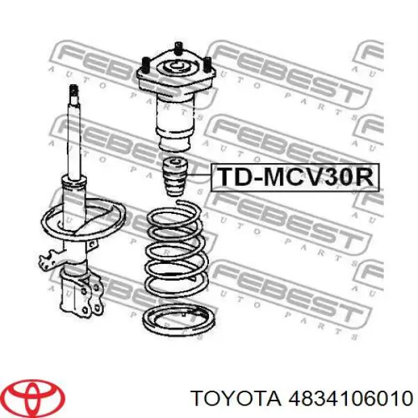 4834106010 Toyota almohadilla de tope, suspensión trasera