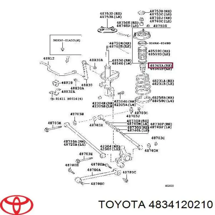 Comprar 4834120210 Toyota Tope de amortiguador trasero