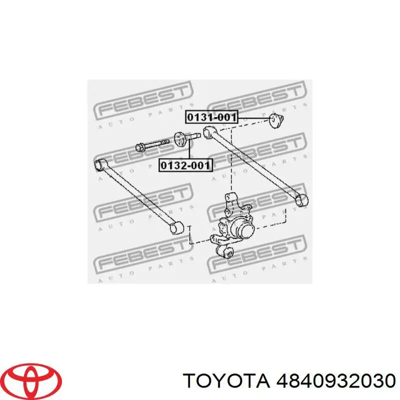Perno, Palanca De caída Trasera, Interior TOYOTA 4840932030