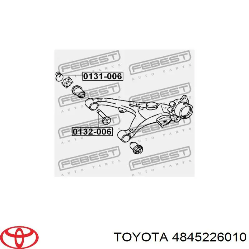 4845226010 Toyota arandela excentrica,palanca inferior, vehiculo proteccion especial