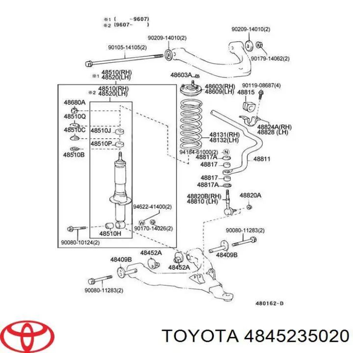 4845235020 Toyota bulon apreta palanca de cambios
