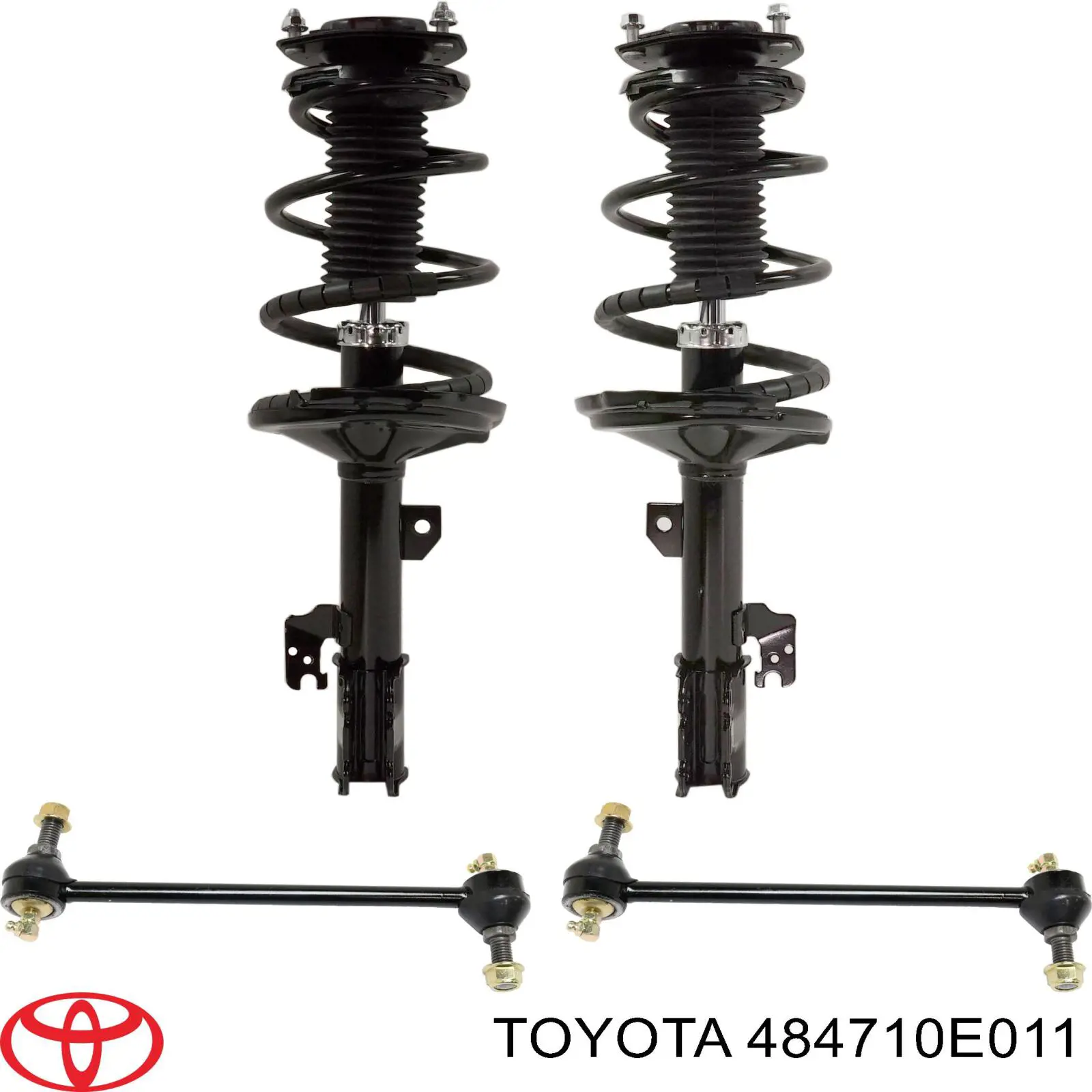 484710E011 Toyota caja de muelle, eje delantero, arriba