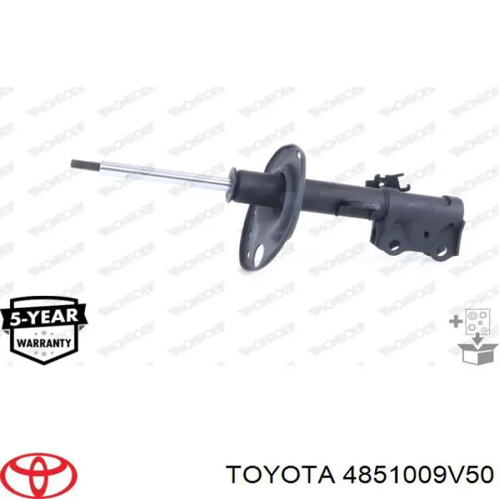 4851009V50 Toyota amortiguador delantero derecho