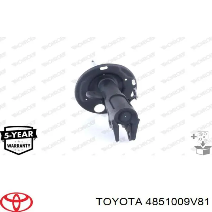 4851009V81 Toyota amortiguador delantero derecho