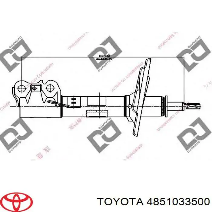 48510-33500 Toyota amortiguador delantero derecho